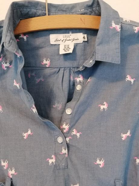 Unicorn košeľa nenosena pre 7 až 8r, h&m,128