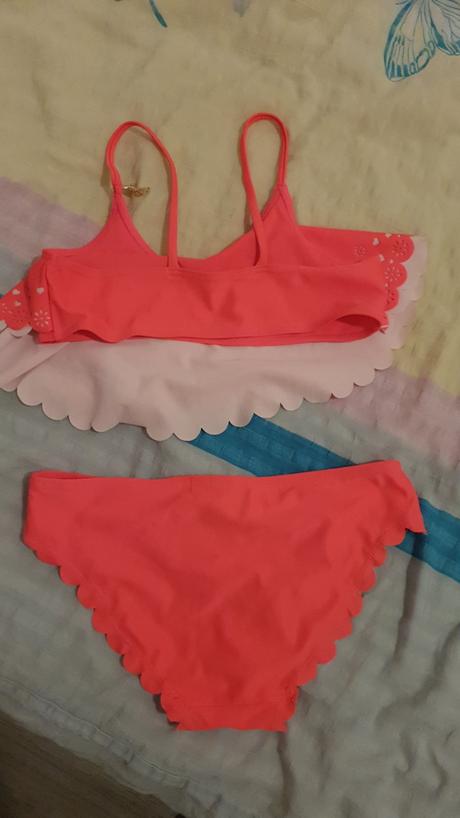 Ruzove dvojdielne plavky, h&m,134