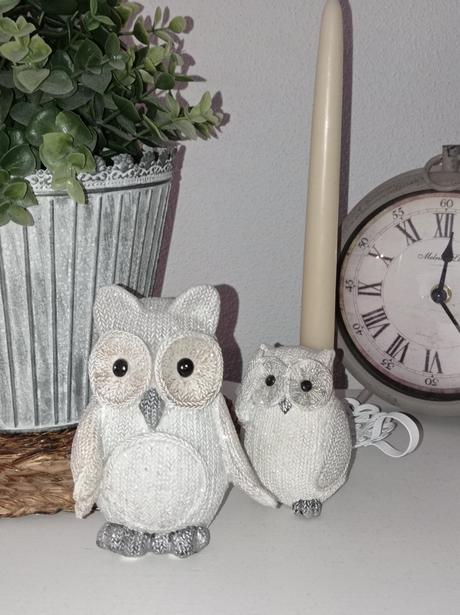 Prekrasne keramicke sovičky - sovy akoby pletene, 