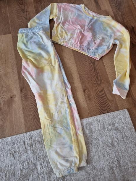 Batikovaná crop tepláková súprava, 