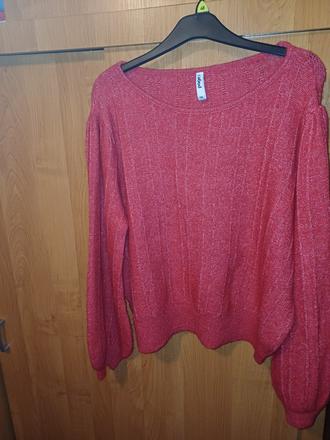 Damsky cerveny pulóver xxl, xxl