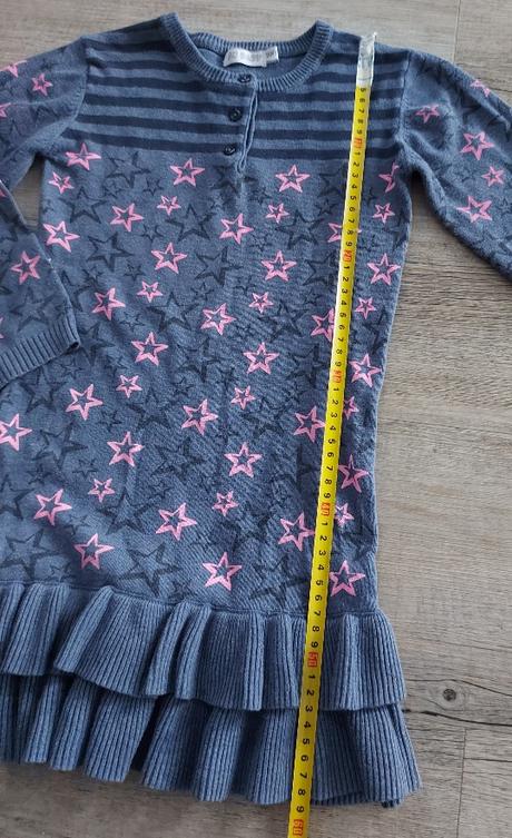 Pletené šaty s hviezdičkami, 104