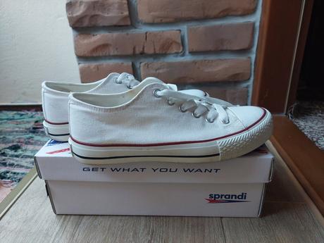 Plátené tenisky sprandi biele, sprandi,37