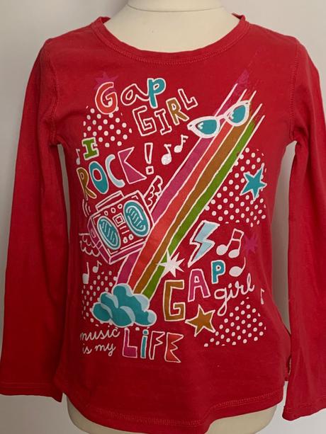 Gap červené tričko s nápisom, gap,122