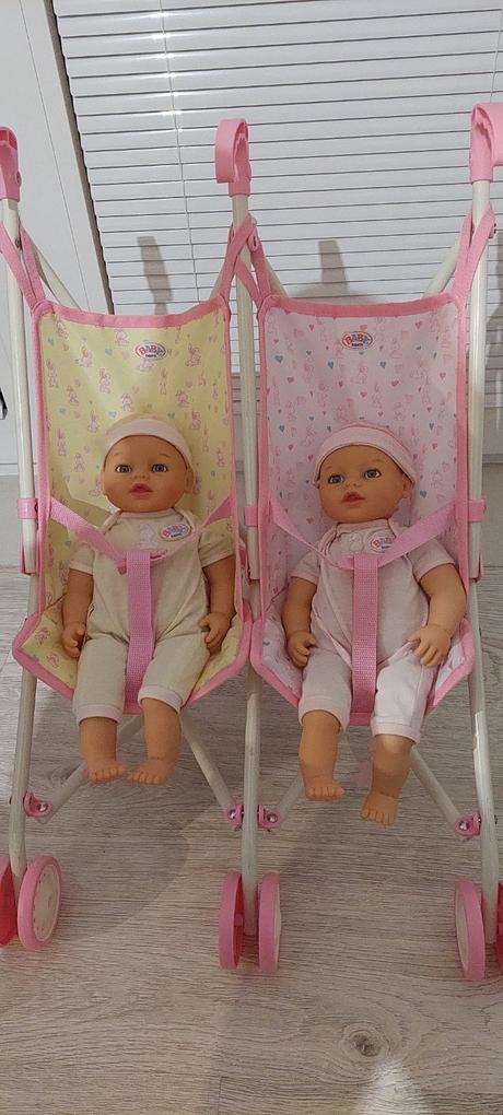 Baby born - kocik pre dvojicky+2 baby born babiky,