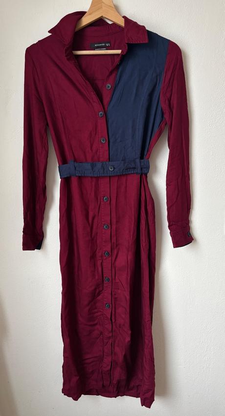 Burgundy koselove saty, reserved,xs