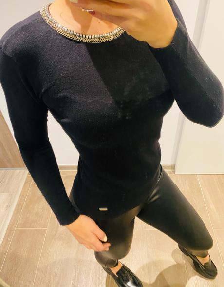 Mohito čierny svetrík s aplikáciou, mohito,m