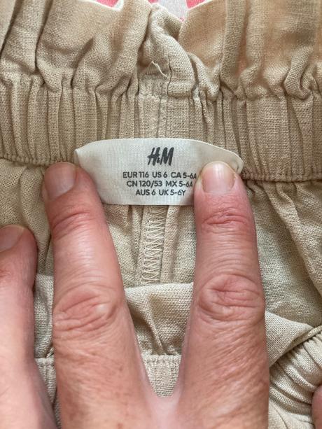 Bavlneno lanove kratasy a tricko hm, h&m,116