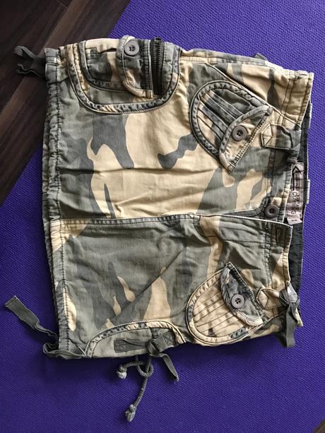 Maskáčová krátka sukňa, s