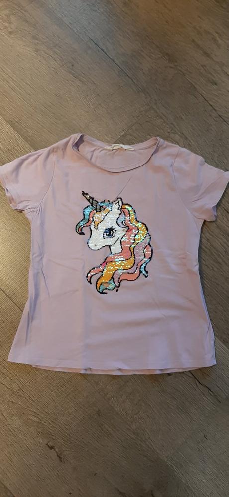 Tricko unicorn, h&m,140