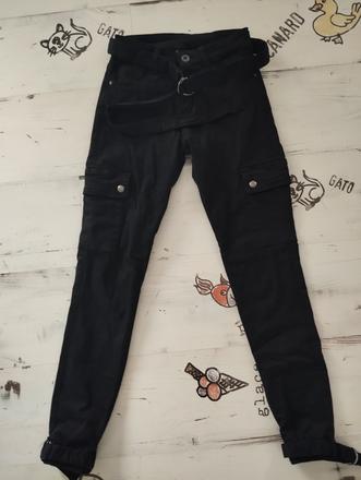 Čierne rifle elastické, denim,xs