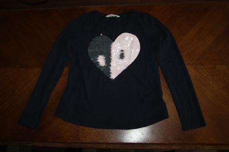Tricko s premianacimi flitrami 134/140, h&m,134