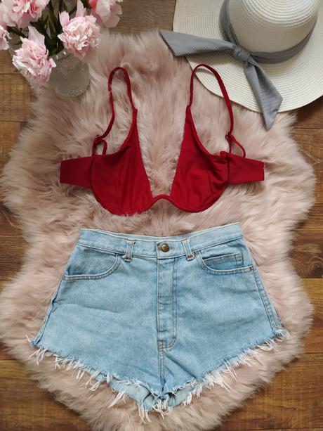 Bordové dámske plavky, l