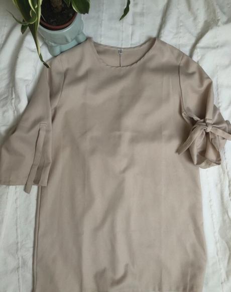 Elegantné béžové šaty, h&m,s