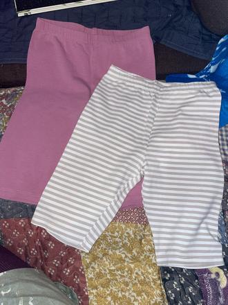 2x legínky krátke, h&m,134