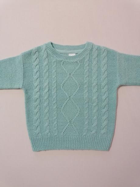 Pulover s pletenym vzorom mentolovy, palomino,104