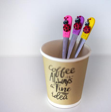 Čajová fimolyžička - lienka, 