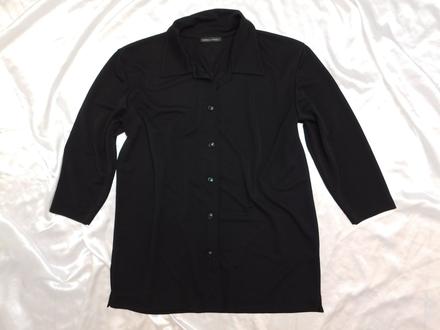 Luxusna košelova bluzka,čiernej farby,z mierne ela, 42
