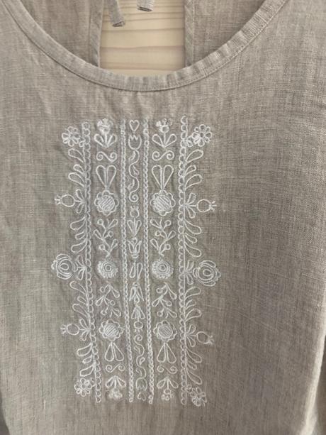 Pohan s ľanové vyšívané šaty s, s