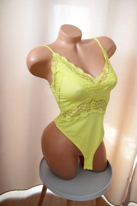 Neonovo žltý body top, zara, zara,s