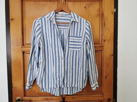 Pásikavá ľanová blúzka, f&f,l