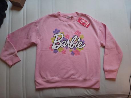 Bledoružová mikina barbie oversize xxs, primark,32