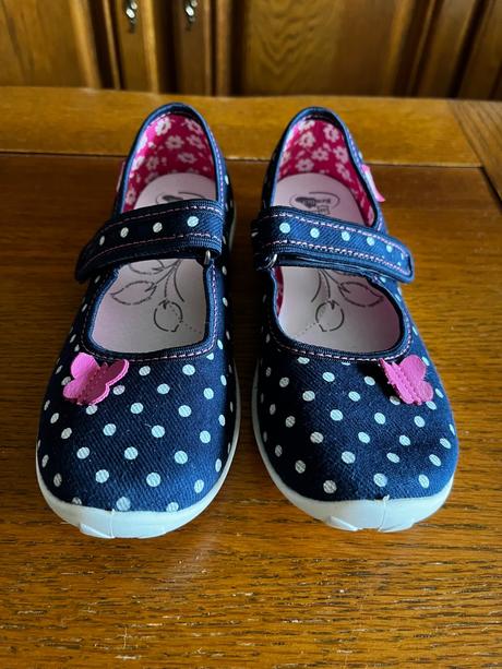 Bodkované papučky balerínkového typu, ren but,32