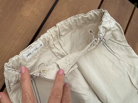 Štepované popelínové nohavice zara 152cm, zara,152
