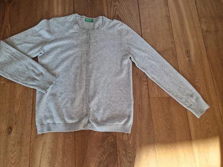 Kvalitny svetrik dievca 146-150cm sedy benetton, benetton,146