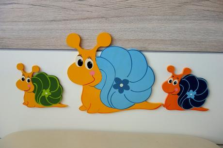 3 slimáci - dekorácia,