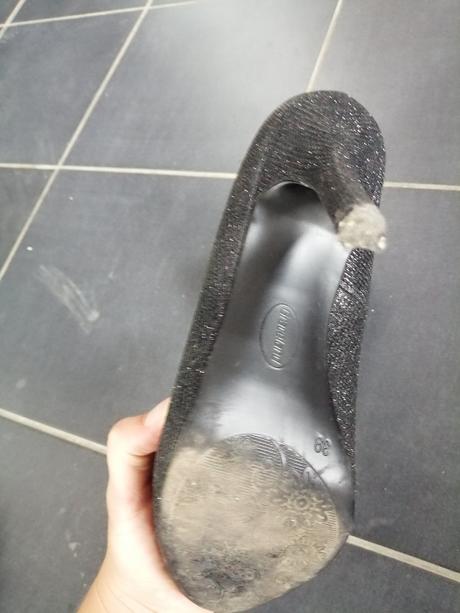 Čierne trblietavé lodičky, graceland,39