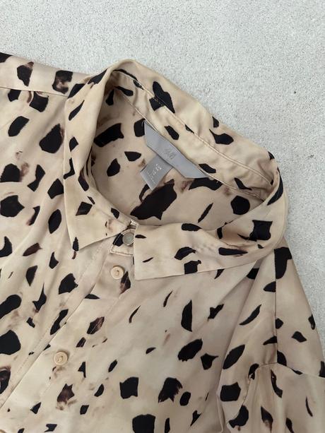 Kremovohnedá saténová blúzka h&m, h&m,m