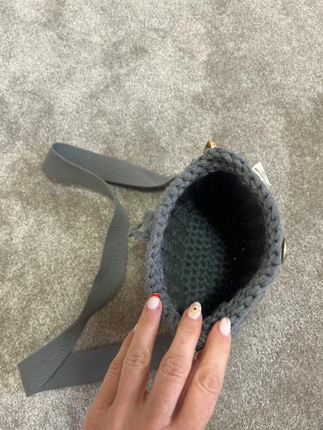 Hackovana handmade mini kabelka,