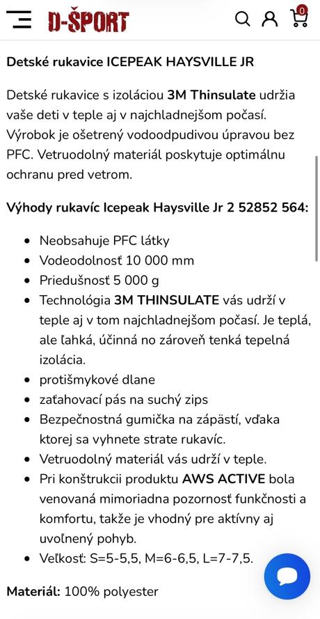 Lyžiarske rukavice icepeak, s