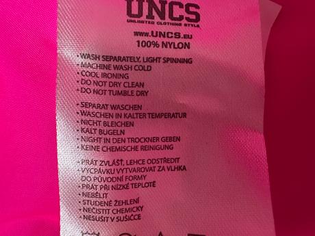 Prešívaná vetrovka s neónovou ružovou zn. uncs, l / m