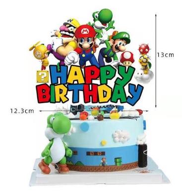 Tortový zápich super mario - skladom, tz-82,