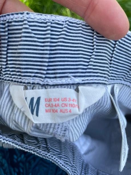 Šortky jemne pružkové, h&m,104