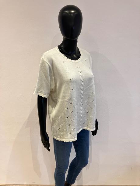 Dámsky sveter krátky rukáv berkertex (22-24), l