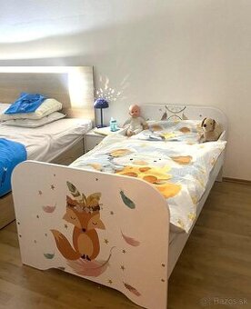 Detská posteľ s matracom a zásuvkou- ako nová, šírka (cm): 80,dĺžka (cm): 160