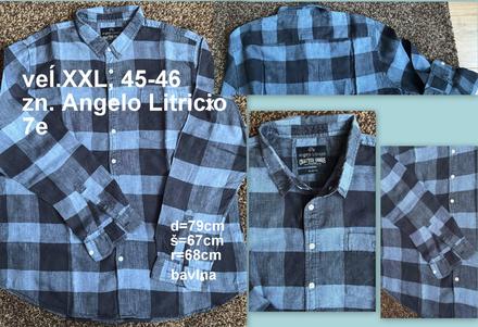 Pánska košeĺa veĺ.xxl.45-46, zn.angelo litrico, xxl