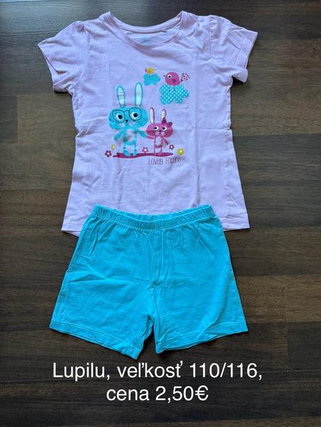 Pyžamo krátky rukáv, 116
