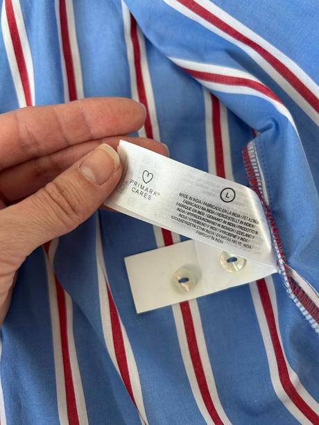 Primark pruhovaná košeľa s nafúknutými rukávmi, primark,l
