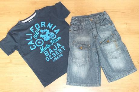 Kratsy + tricko,super stav, 116-122, 122