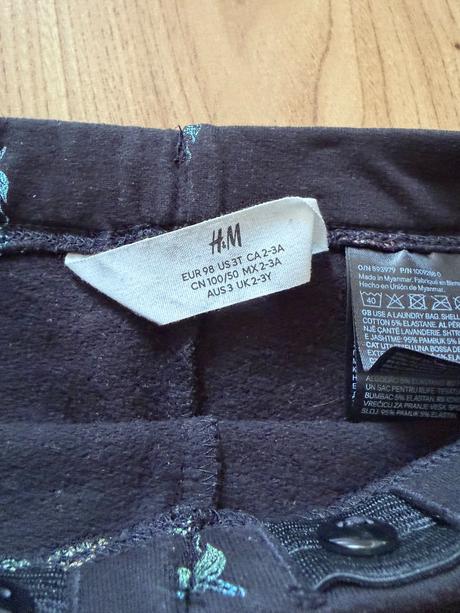 Zateplené legíny h&m 98, h&m,98