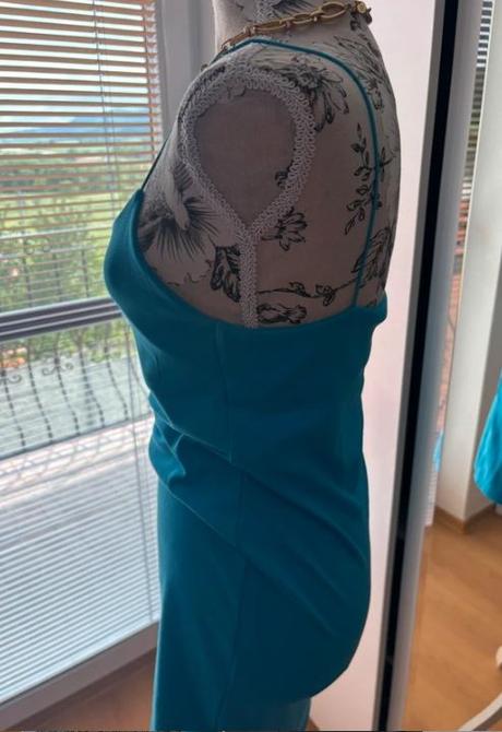 Elastické mini šaty zara - modré + červené, zara,l