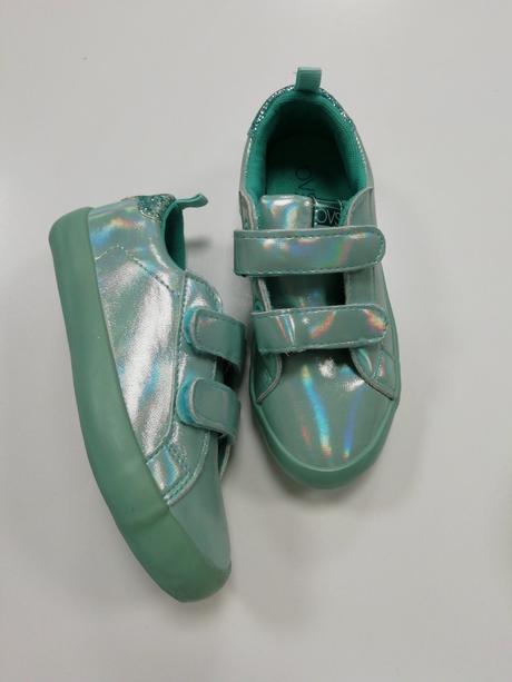 Metalické mentolové tenisky ovs, 27