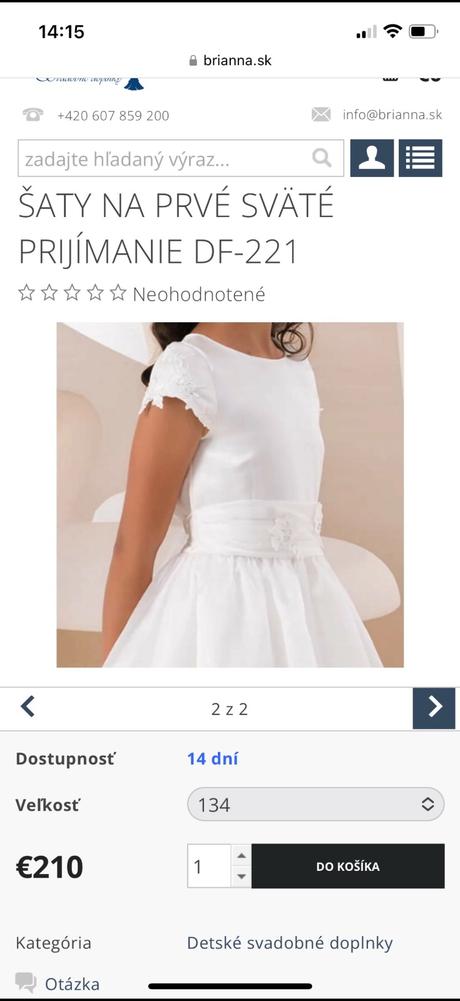 Šaty na prvé sväté prijímanie, 134
