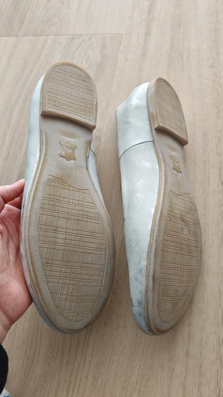 Kozene strieborne baleriny, 40