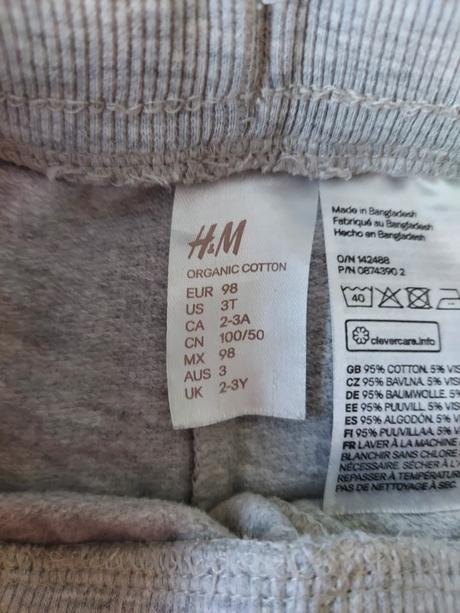 Tepláky, h&m,98
