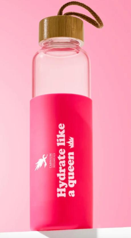 Fľaša na vodu"queen" - sklenená 500 ml.,